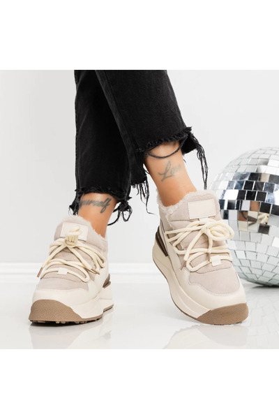 mei Γυναικείες Μπότες YC-1124-888 Κρεμ