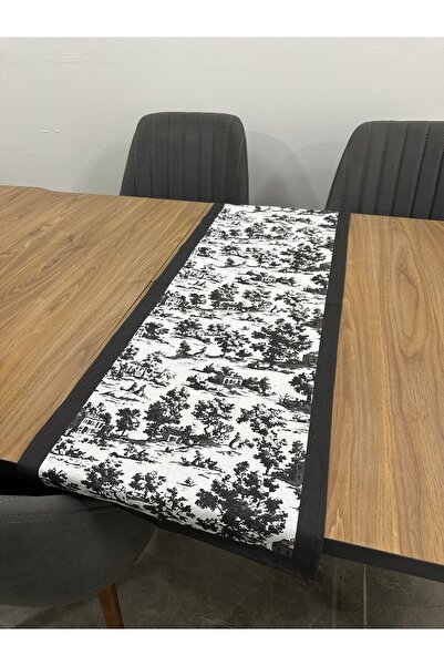 Elvya Toile De Jouy Monet Runner 40X110 cm |   100% Cotton Digital Printed Tablecloth |   Country Style France