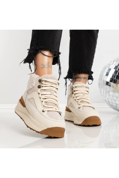 mei Γυναικείες Μπότες YC-11094 Κρεμ