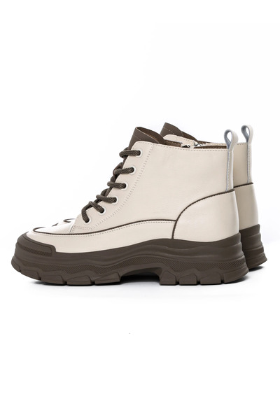 advancer Γυναικείες μπότες από γνήσιο δέρμα 6575-8 Κρεμ