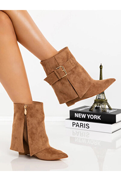 mei Women's Platform Ankle Boots 3AXKK195 Khaki