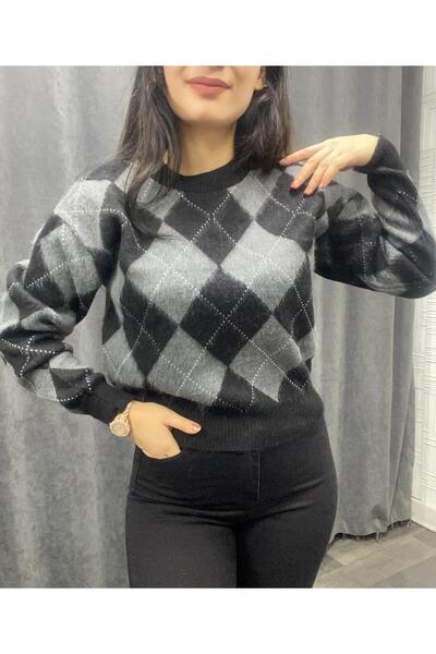 EGELİMODA Short Beard Knitwear Crop Sweater