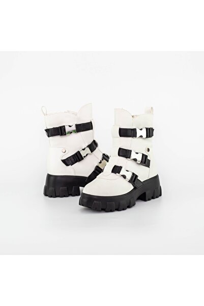 mei Women's Boots 2MX501 Black-White