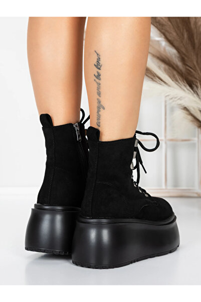 mei Ghete Dama cu Platforma 56WL16 Negru