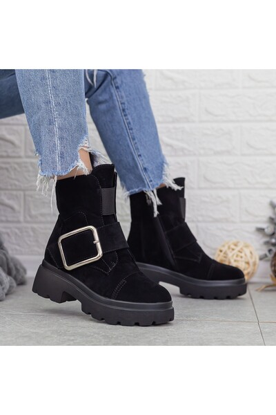 mei Γυναικείες Μπότες Πλατφόρμας 2MX383A Μαύρες