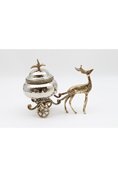 ANTEPSEPETİ BAKIR GÜMÜŞ KAPLAMA GEYİKLİ ŞEKERLİK