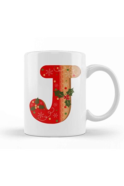 dekado كوب بورسلين خاص بليلة رأس السنة حرف J