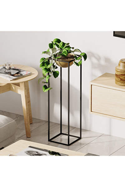 MOİRA Dekoratif Metal Saksılık 80x28x28 cm Modern Ayaklı Çiçeklik Kaktüs Stan...