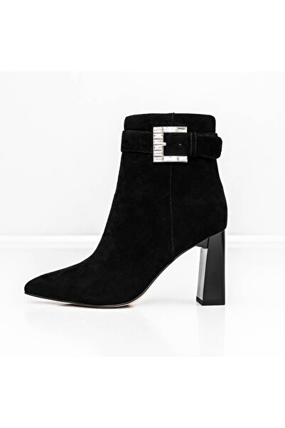 Jose Simon Γυναικεία μποτάκια με χοντρό τακούνι K2942-W85C Μαύρα