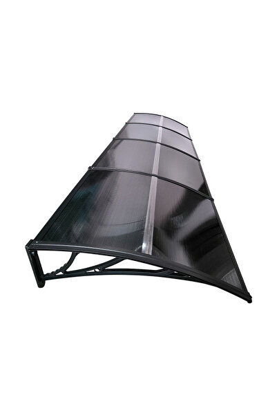 MAPROFI Copertina de usa 400x80cm marchiza adapost acoperis Negru-Antracit