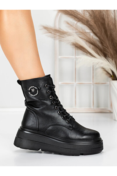 mei Ghete Dama cu Platforma 5AH59 Negru