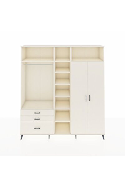 Dienni Hyperion Dolap 10 Raflı 3 Çekmeceli 2 Askılı 220x44x243 Aytaşı-Aytaşı/...