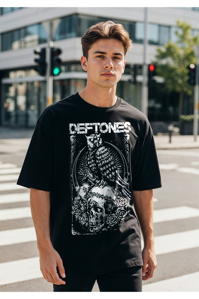 Freak Tshirt Black Color Deftones Printed Unisex Oversized Cut T-Shirt