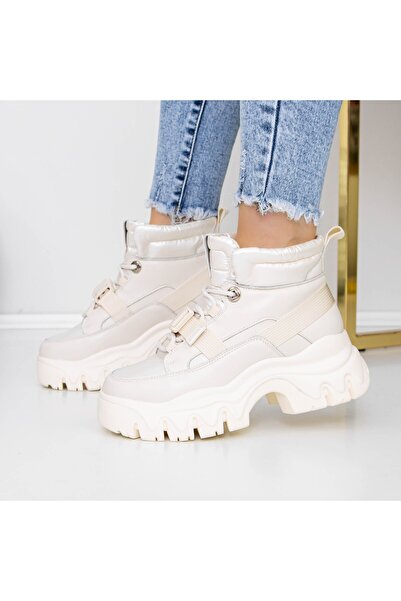 mei Дамски ботуши 3SZ12 кремави