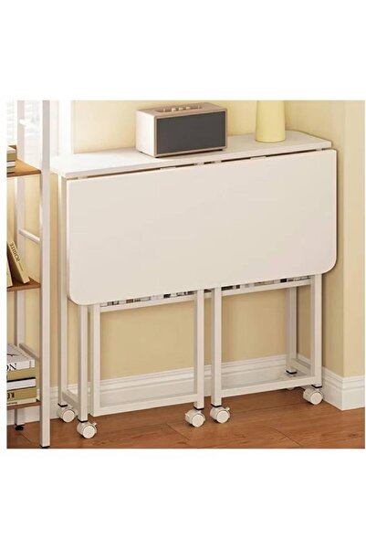 KEKE Mobile Foldable Laptop Table Small Standing Desk Rolling Computer table 120*58*75