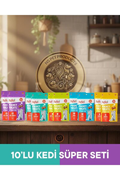 Reflex Pocket Treats 10'lu Kedi Ödül Maması Seti 10x70gr