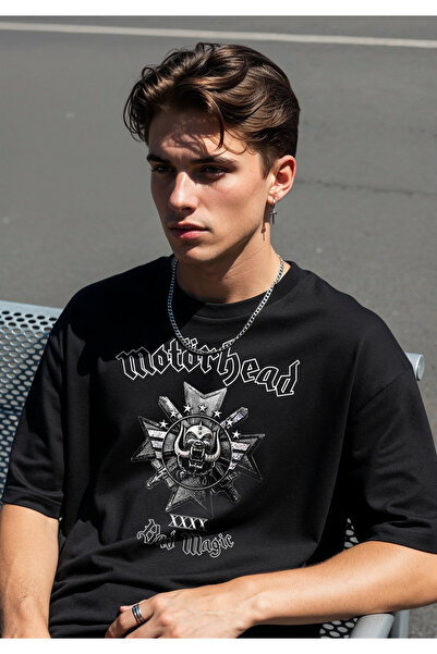 Freak Tshirt Black Color Motörhead Printed Unisex Oversized Cut T-Shirt