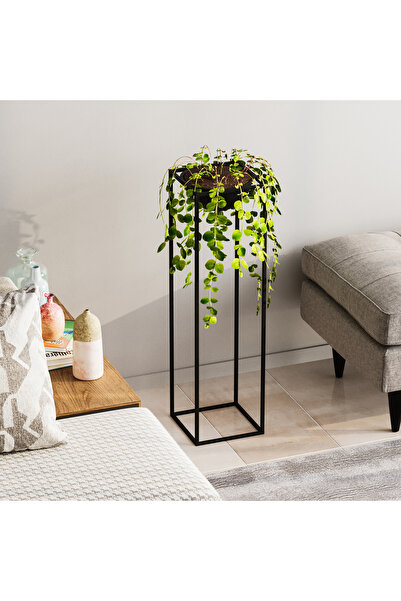 MOİRA Dekoratif Metal Saksılık 80x28x28 cm Modern Ayaklı Çiçeklik Standı Ged-020