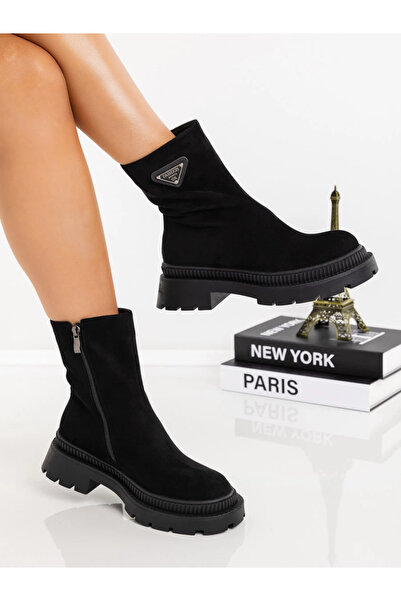 mei Дамски ботуши 3AD52 Черни