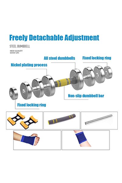 ZOCO BODY FIT Dumbbell set, Zoco Body Fit® KK-9163, total weight 10 kg for fitness, made of steel