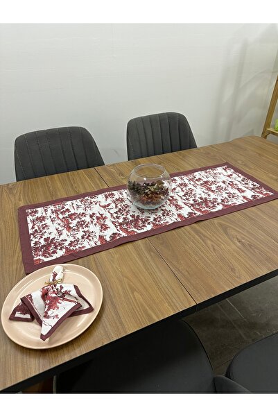 Elvya Toile De Jouy Monet Runner 40X110 cm |   100% Cotton Digital Printed Tablecloth |   Country Style France