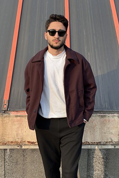 inpool Shirt Collar, Oversize-Fit, Old Money Culture, Button, Stamped Fabric Jacket 24Usec05