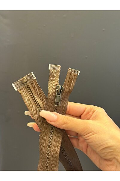 Gönülden Tasarım Fermoar cu dinți maro 49X3 CM