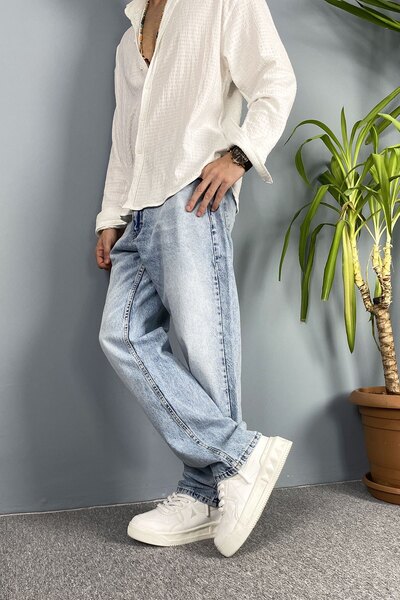Alışveriş Sokağı Washed Jeans Regular Fit
