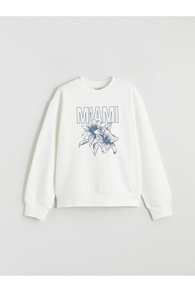 LC Waikiki Miami cu imprimeu Hanorac gros pentru fete tricou