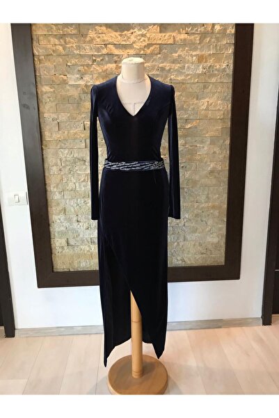 Irina Ross Dark Blue Velvet Dress
