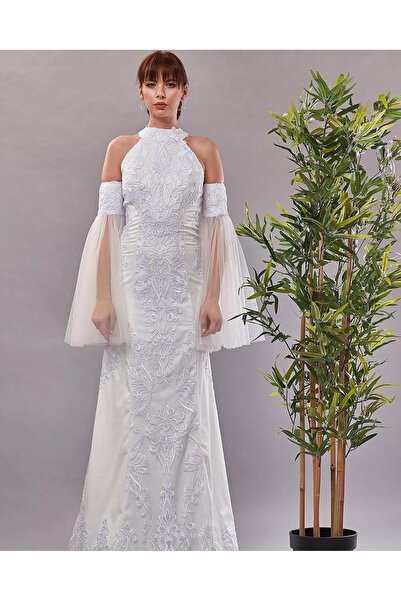 Irina Ross Wedding Dress With Detachable Sleeves