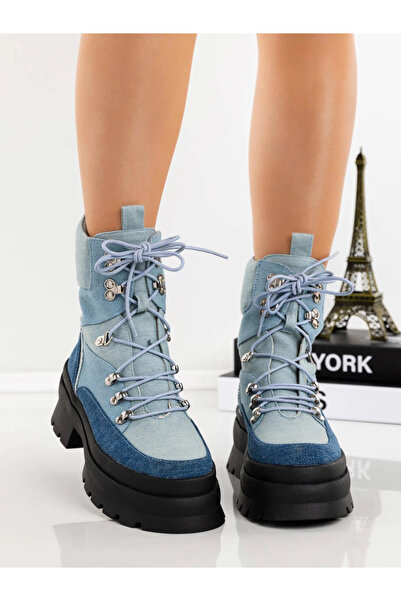 mei Γυναικείες Μπότες Πλατφόρμας 3AD55 Μπλε