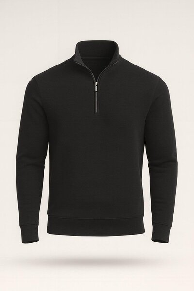 Valiberta Lars Thessaloniki Knitted Fabric Half Zipper Men's Sweatshirt - Ant...