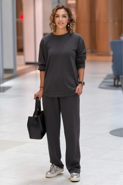 Nevin Kaya Moda Smoked Color Milky Way Stone Set