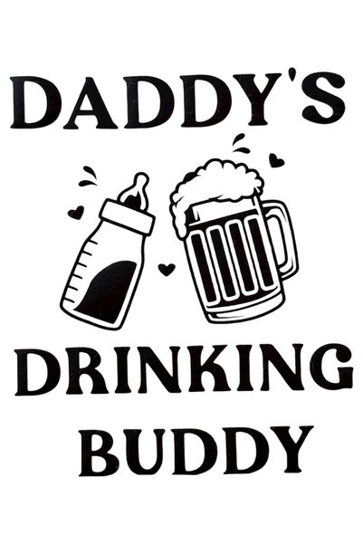 PharMete Baby&Kids Daddy's Drinking Body - Custom Design Baby Bodysuit