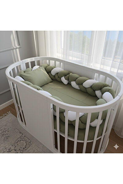Baby Étoile Örgülü Beşik Kenar Koruma seti