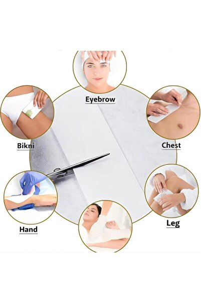 ToolHouse 100 Disposable Waxing Strips - Nonwoven Wax Paper for Body, Face & Eyebrows