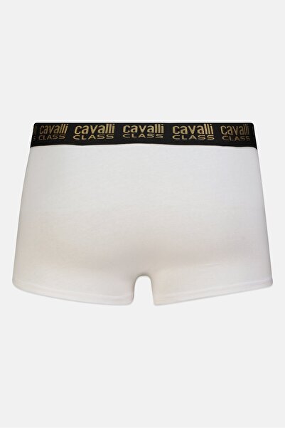 Cavalli Class Men 2 Pieces Brand Logo Trunks, White