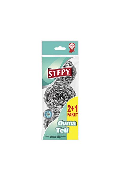 Porçöz سلك تنظيف ستيباي 3 قطع عبوة صديقة للبيئة 2 قطعة