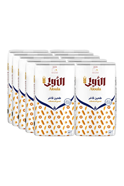 Aloula دقيق فاخر لجميع الأغراض، 1 كجم × 10 قطع