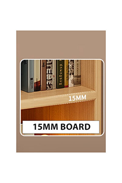 KEKE Multi Layer Storage Bookshelf Rack Stylish Living Home Storage & Display Cabinet 50cm Beige Color