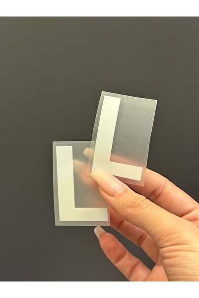 Gönülden Tasarım 2 komada peglanog slova L za transfer, Arma 5X3 cm, BELO