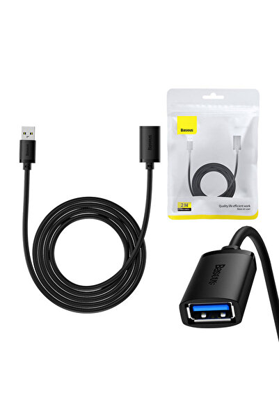 Baseus USB 3.0 M to F Extension Cable, AirJoy Series, 2 m (Black)