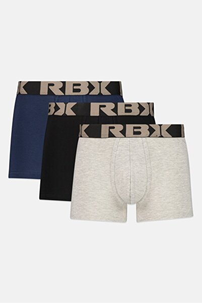 RBX Men 3 Pieces Brand Logo Trunks, Multicolor