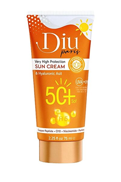 Diuerma DİU PARİS GÜNEŞ KREMİ 50+SPF 75ML-TURUNCU