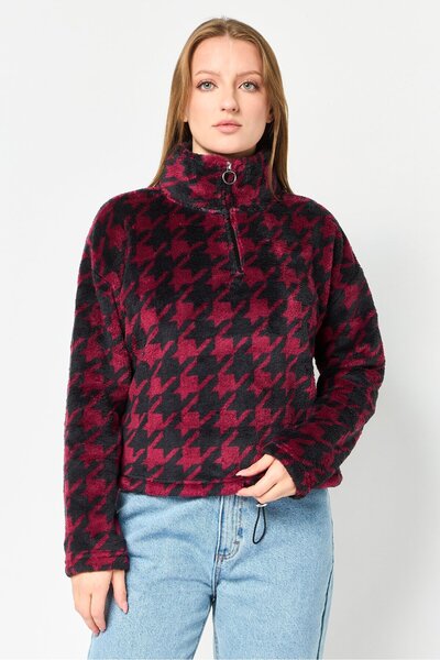 Poof Warm And Cozy By Women Textured Sweater, Multicolor