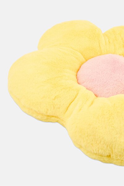 YOTO Flower Shaped Pillow, Yellow