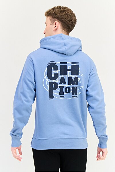 Champion Men Sportswear Fit Long Sleeves Outdoor Hoodie, Slate Blue