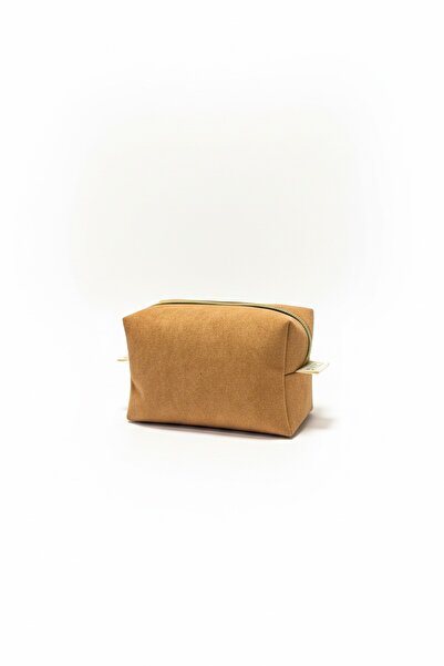 BAHELS Tan Suede Makeup Bag