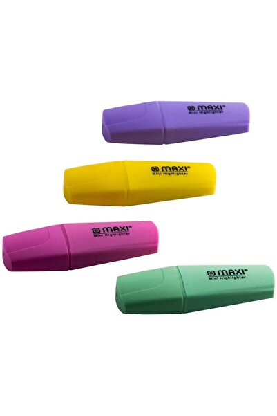 MAXİ Mini Highlighters Pastel Pack 4